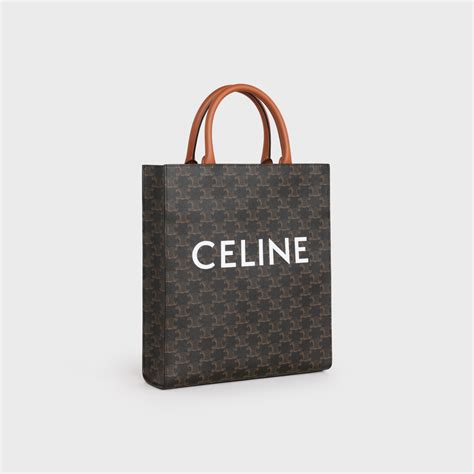 cabas small celine|SMALL CABAS VERTICAL IN TRIOMPHE CANVAS AND .